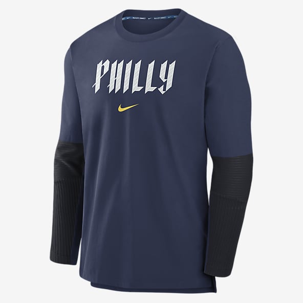 Blue Baseball Long Sleeve Shirts Graphic Tees. Nike